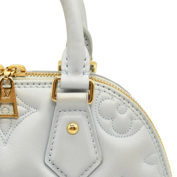 LOUIS VUITTON Calfskin Bubblegram Alma BB Ice Blue - Picture 6 of 16